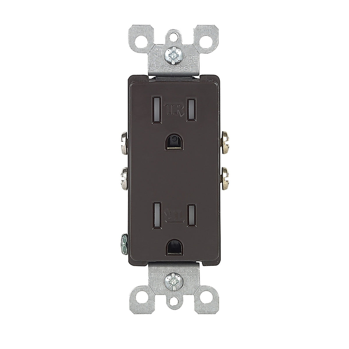 Leviton - T5325-000 - Decora 15 Amps 125 V Duplex Brown Outlet 5-15R 1 Pack
