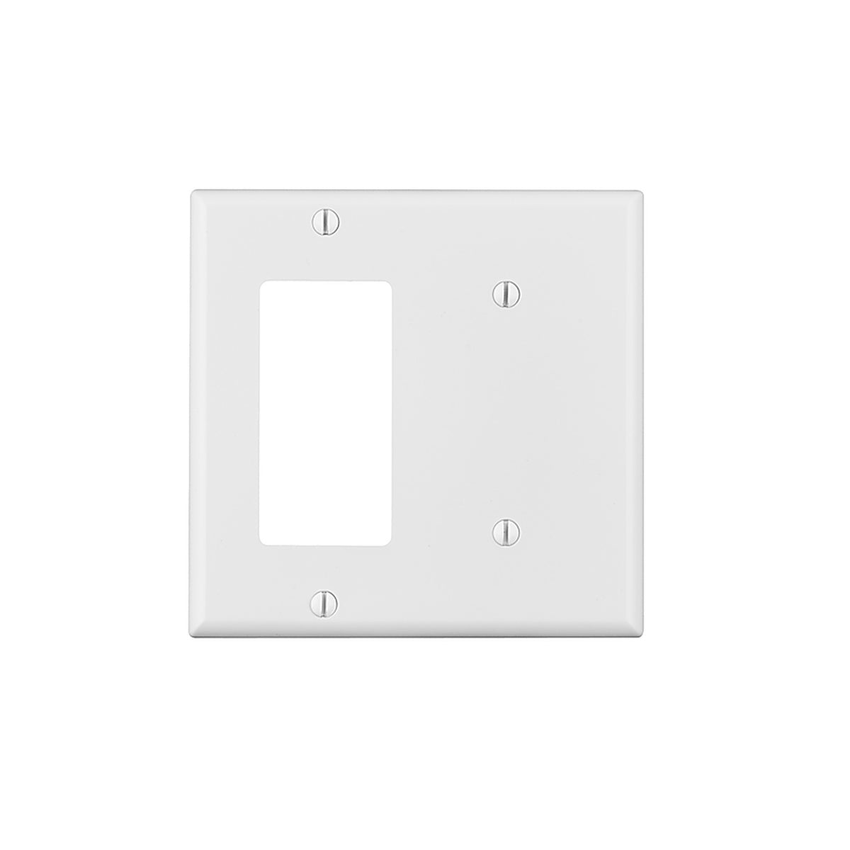 Leviton - 80708-00W - White 1 Gang Thermoplastic Nylon Decorator Wall Plate 1 Pack