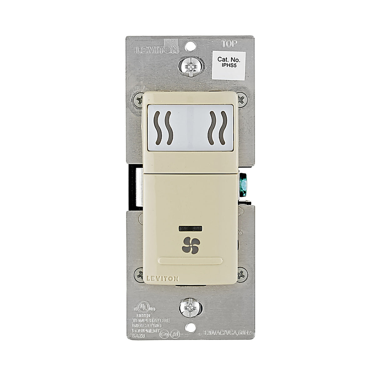Leviton - 001-DHS05-1LI - 3 Amps Single Pole Fan Control Fan Control Switch Ivory 1 Pack