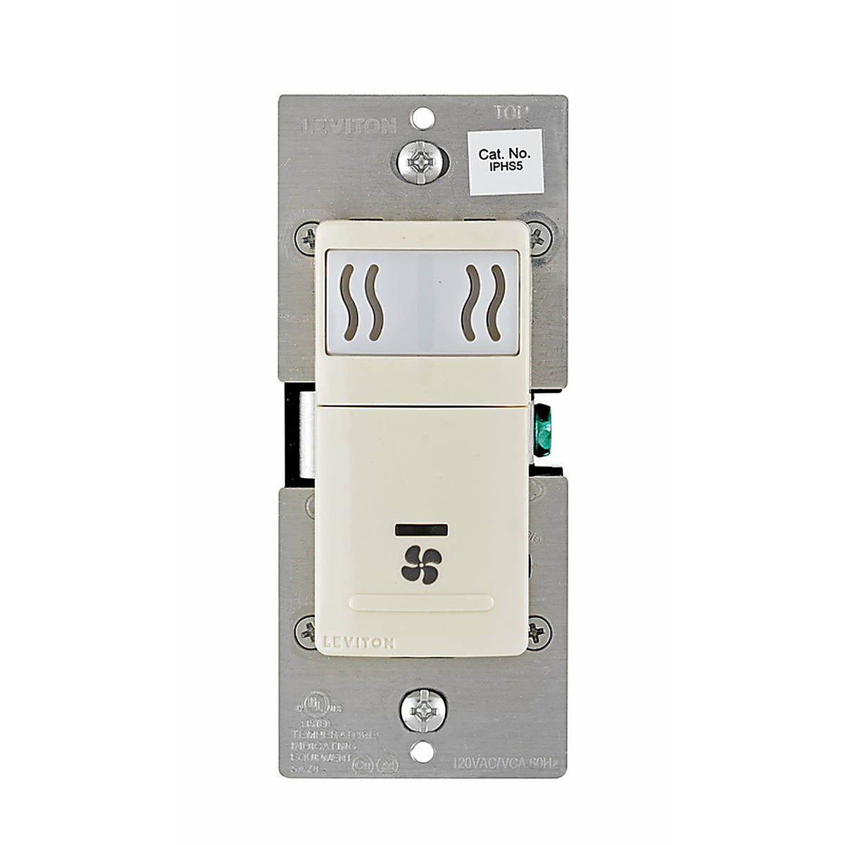 Leviton - IPHS5-1LT - Single Pole Fan Control Fan Control Switch Light Almond 1 Pack