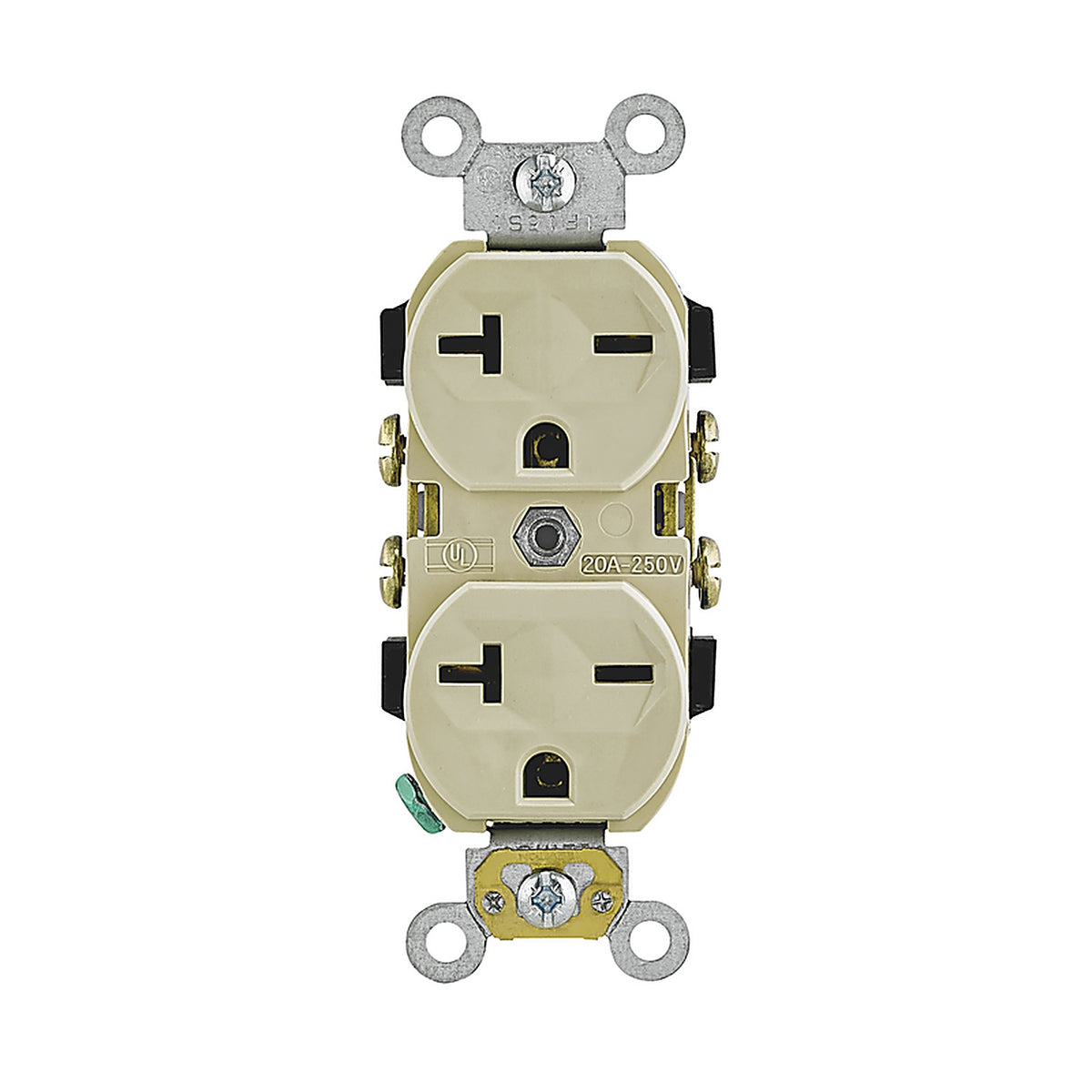Leviton - 05822-00I - 20 Amps 250 V Duplex Ivory Outlet 6-20R 1 Pack
