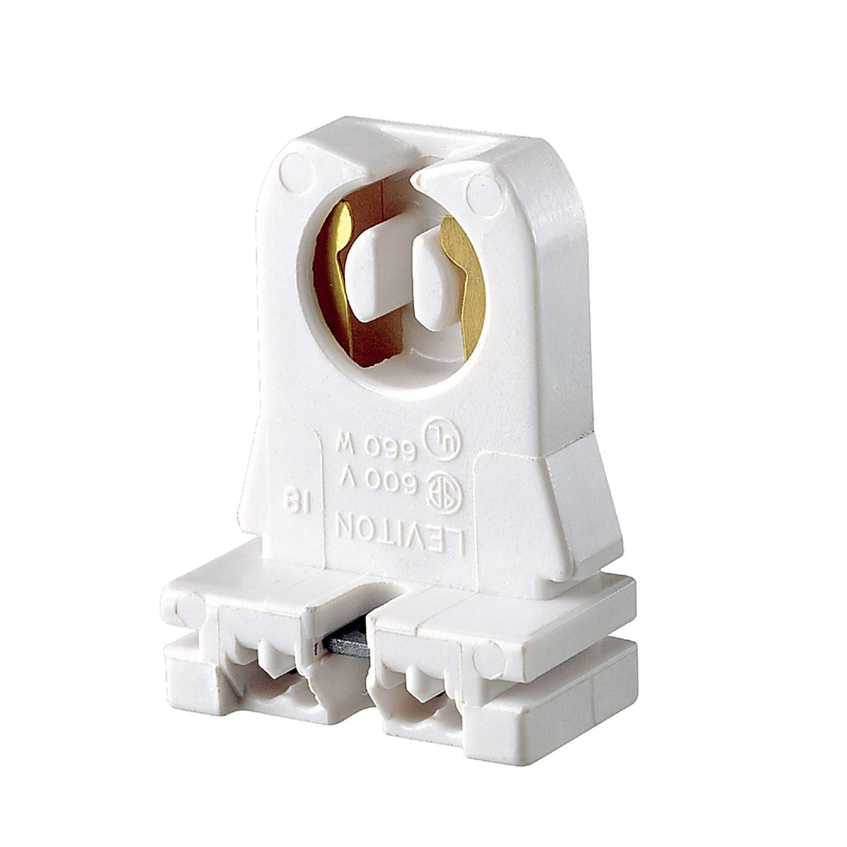 Leviton - 13353-00N - Plastic Fluorescent Medium Base Lampholder 1 Pack