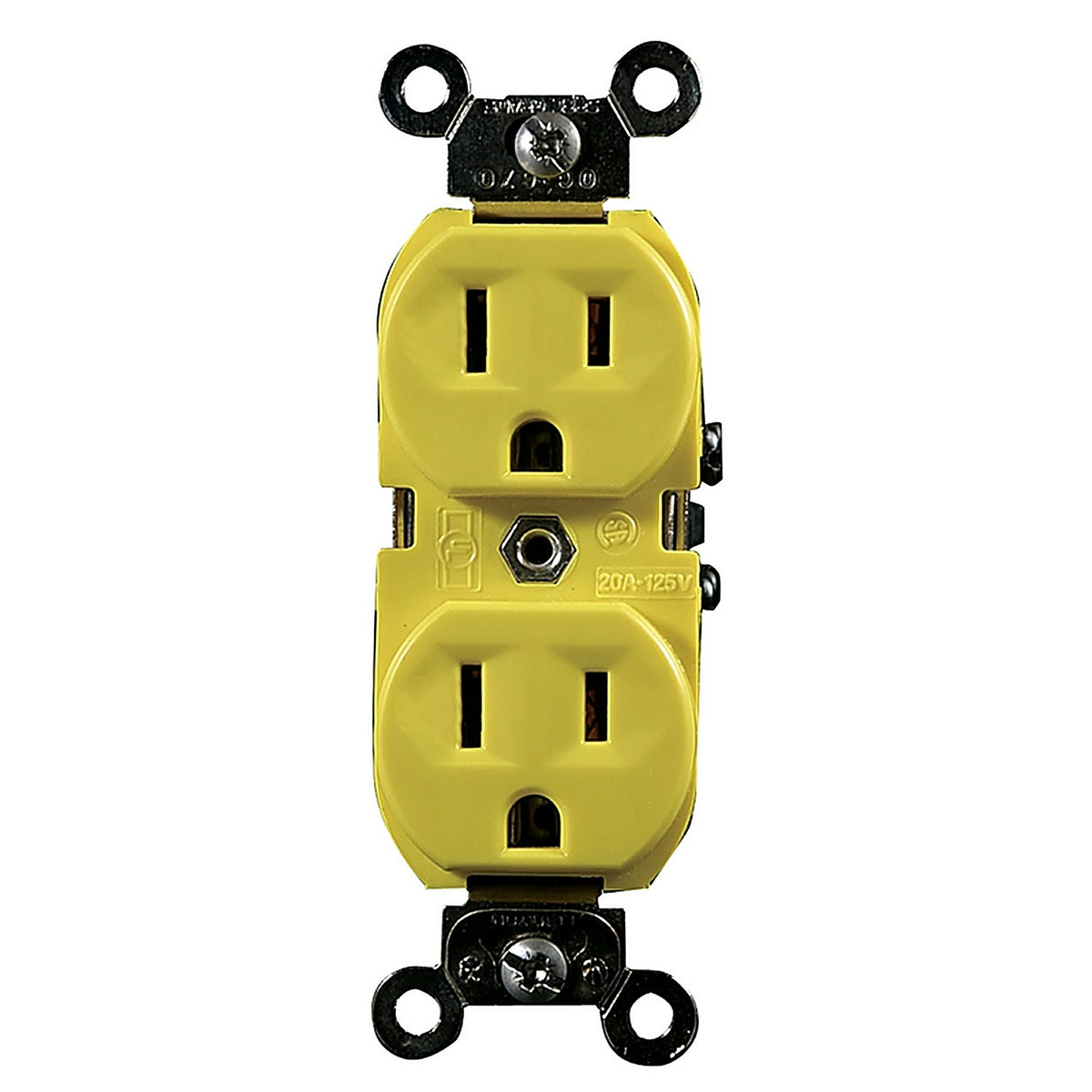 Leviton - WBR15-00Y - 15 Amps 125 V Duplex Yellow Outlet 5-15R 1 Pack