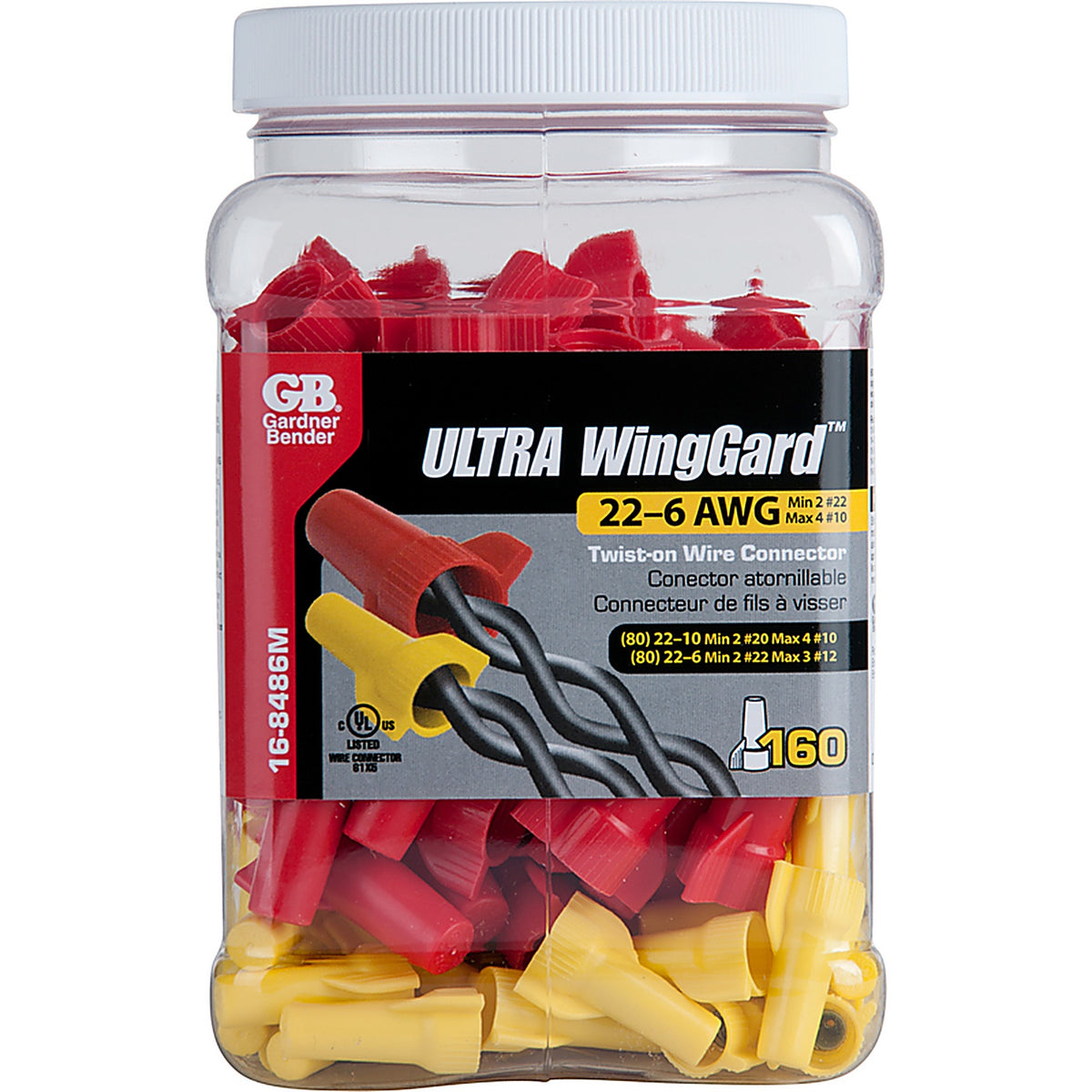 Gardner Bender - 16-8486M - Wire Connector Red/Yellow 160 Pack