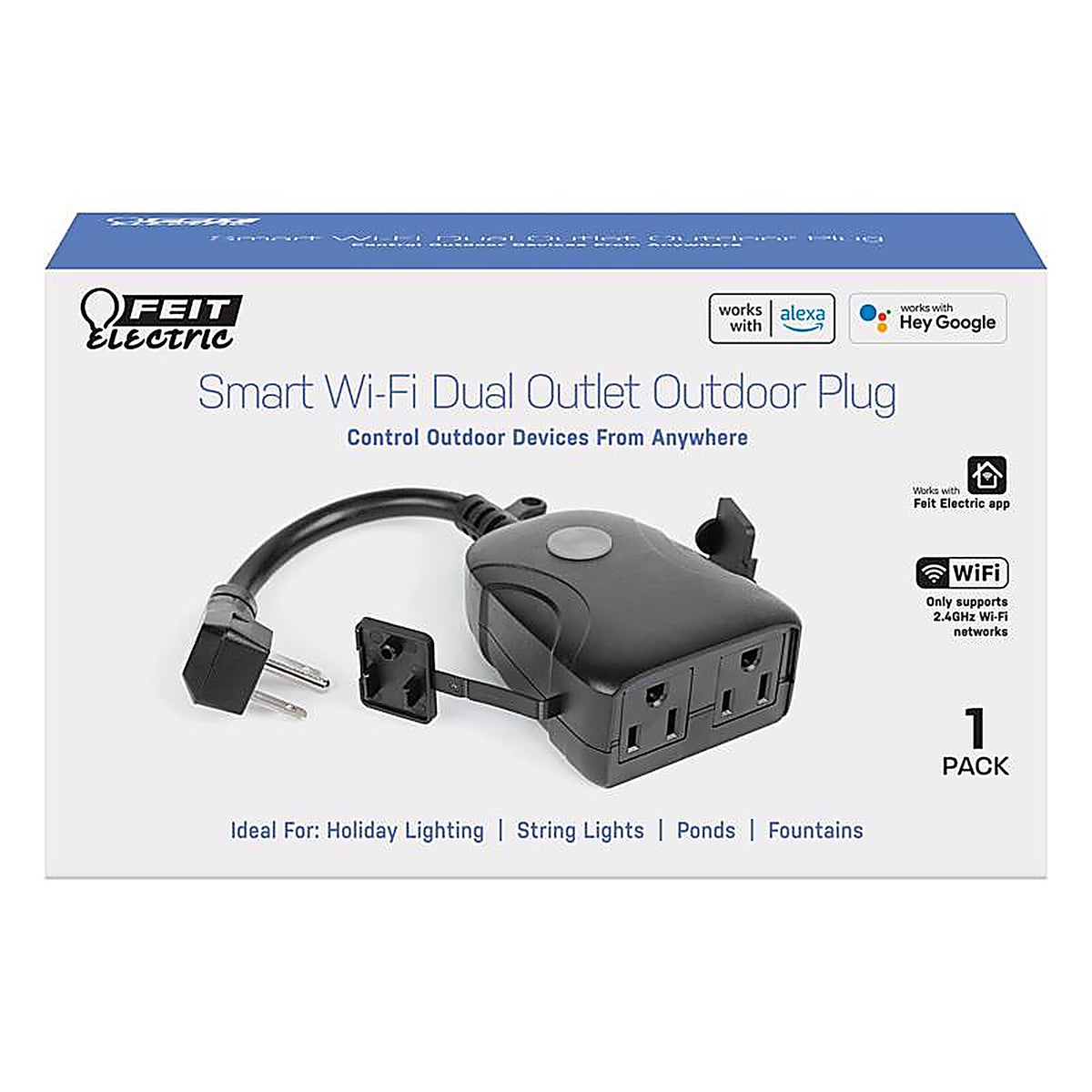 Feit Electric PLUG/WIFI/WP Commercial and Residential PVC Smart Plug 3R Boxed
