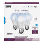 Feit Electric OM60/950CA/AG/3 A19 E26 (Medium) LED Smart WiFi Bulb Daylight 60 W 3 pk