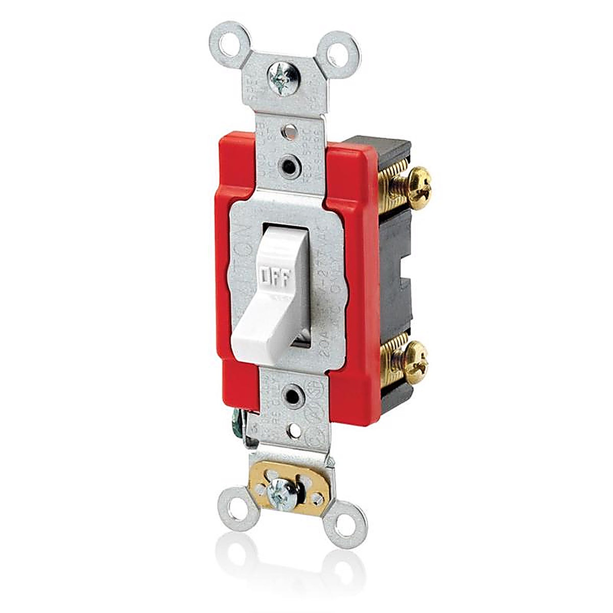 Leviton A1221-02W 20 amps Antimicrobial Treated Toggle AC Quiet Switch White 1/Pack