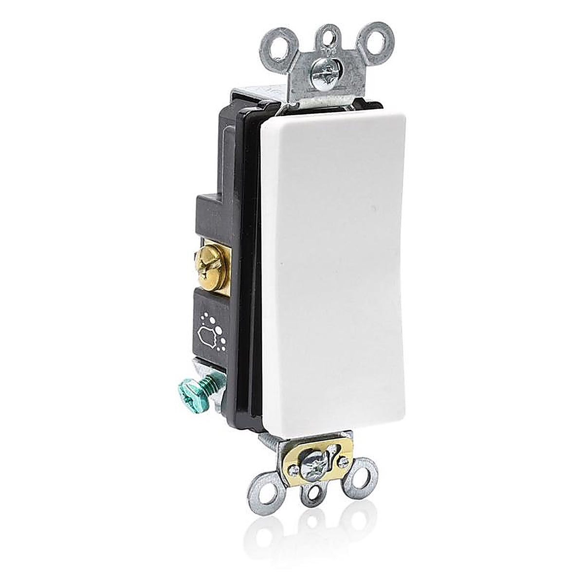 Leviton A5621-02W Decora Plus 20 amps Antimicrobial Treated Rocker AC Quiet Switch White 1/Pack