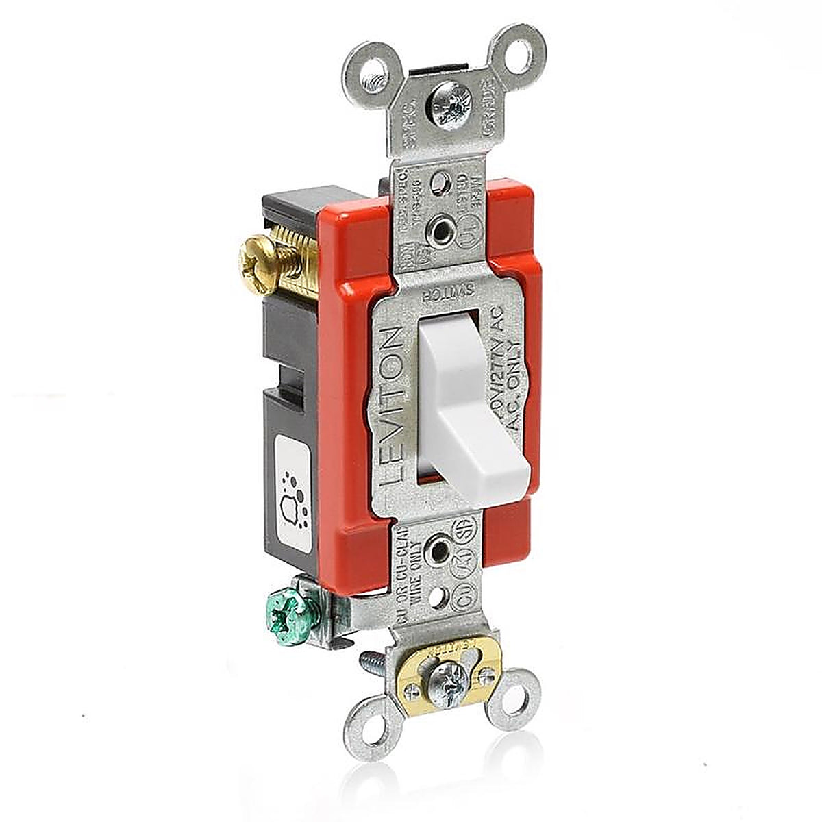 Leviton A1223-02W 20 amps 3-Way Antimicrobial Treated Toggle AC Quiet Switch White 1/Pack