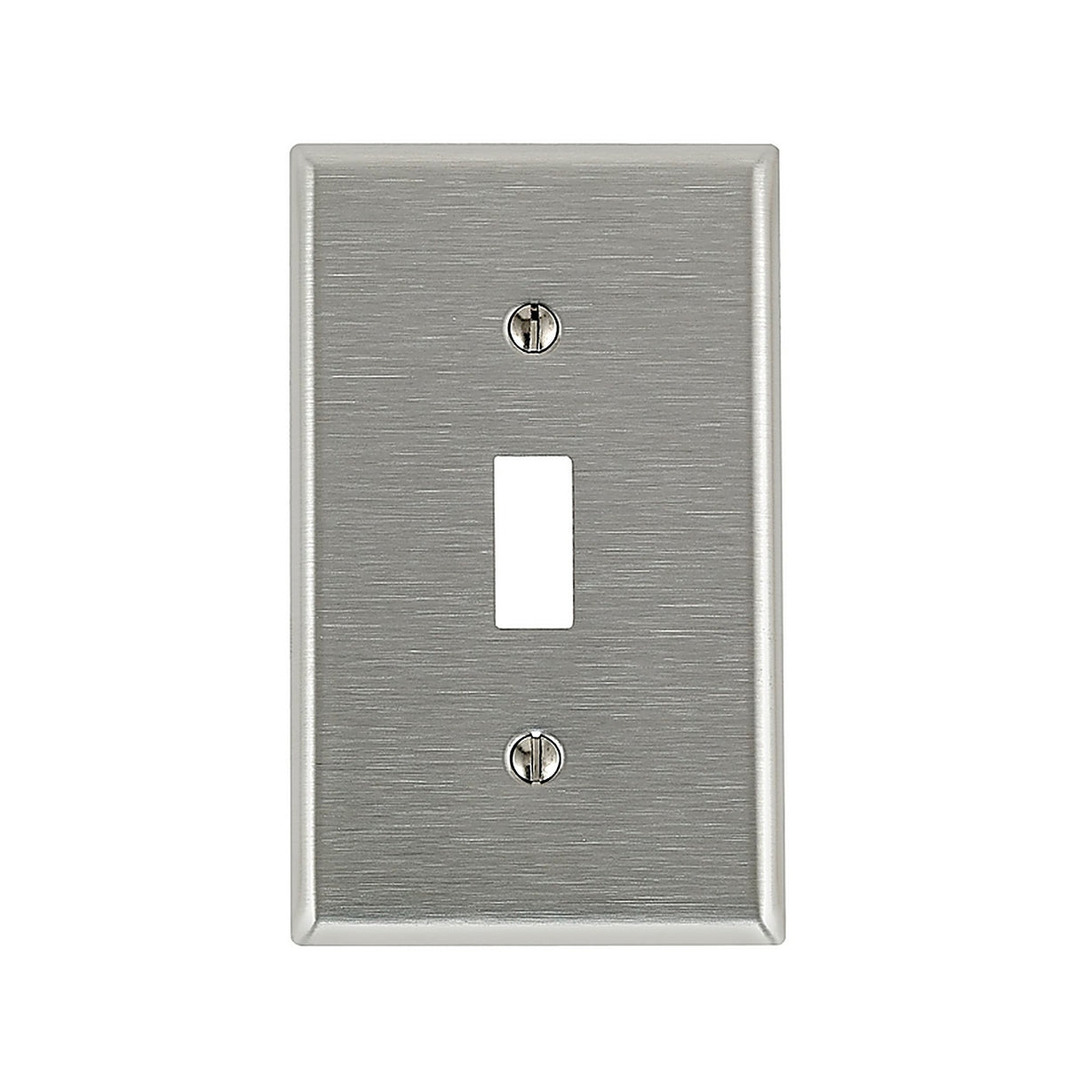Leviton 84001-A40 Antimicrobial Powder Coated Gray 1 gang Stainless Steel Toggle Wall Plate 1/Pack