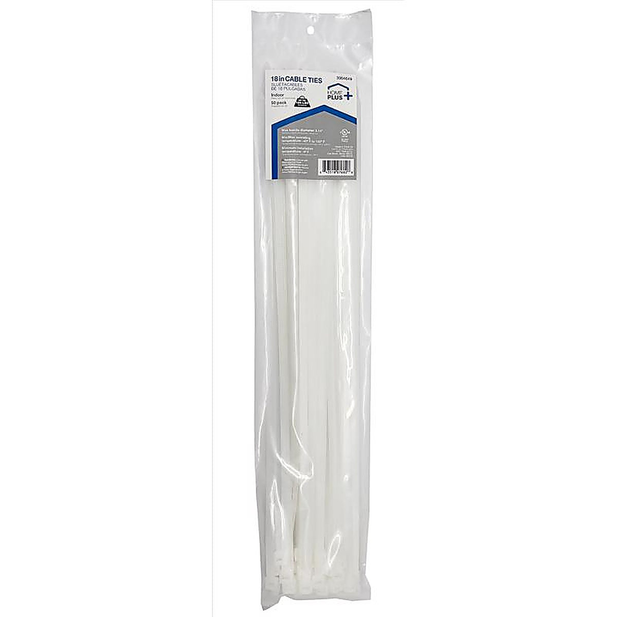 Home Plus LH-HD-450-18-N 18 in. L White Cable Tie 50/Pack