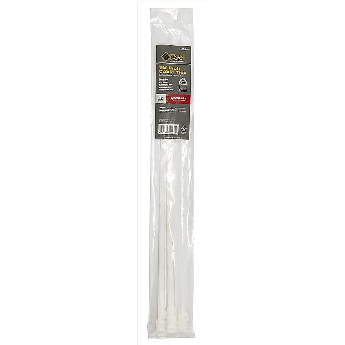 Steel Grip EHD-450-18-N10 18 in. L White Cable Tie 10/Pack