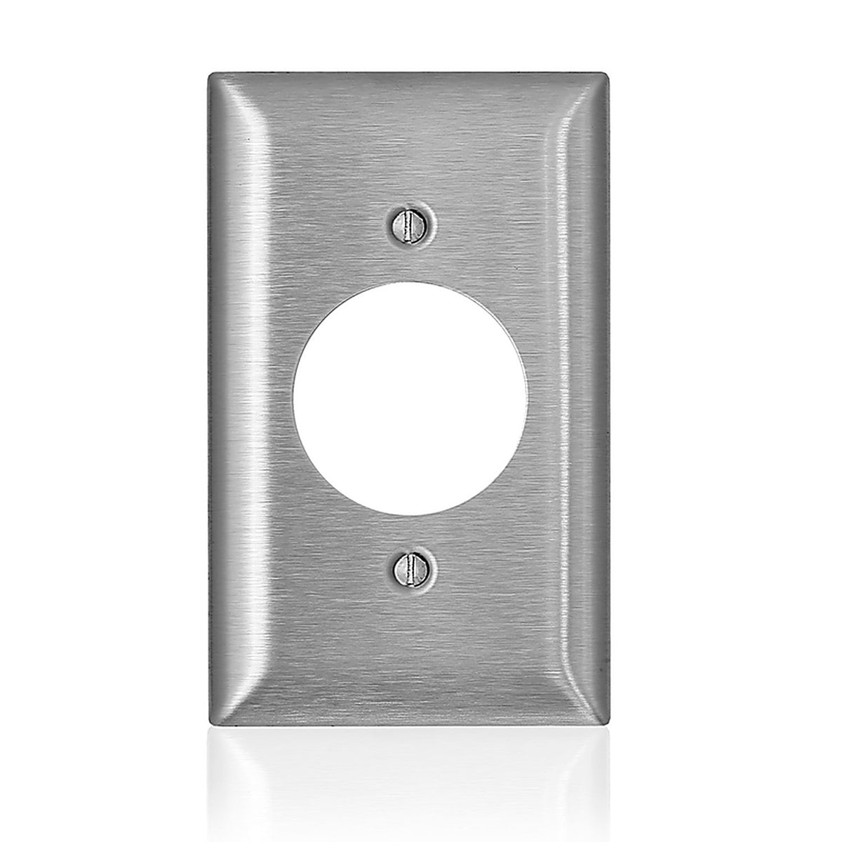 Leviton SL721-000 C-Series Stainless Steel 1 gang Metal Receptacle Wall Plate 1/Pack