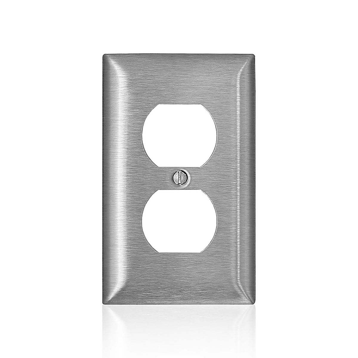 Leviton 00SL8-000 C-Series Satin Silver 1 gang Stainless Steel Duplex Wall Plate 1/Pack
