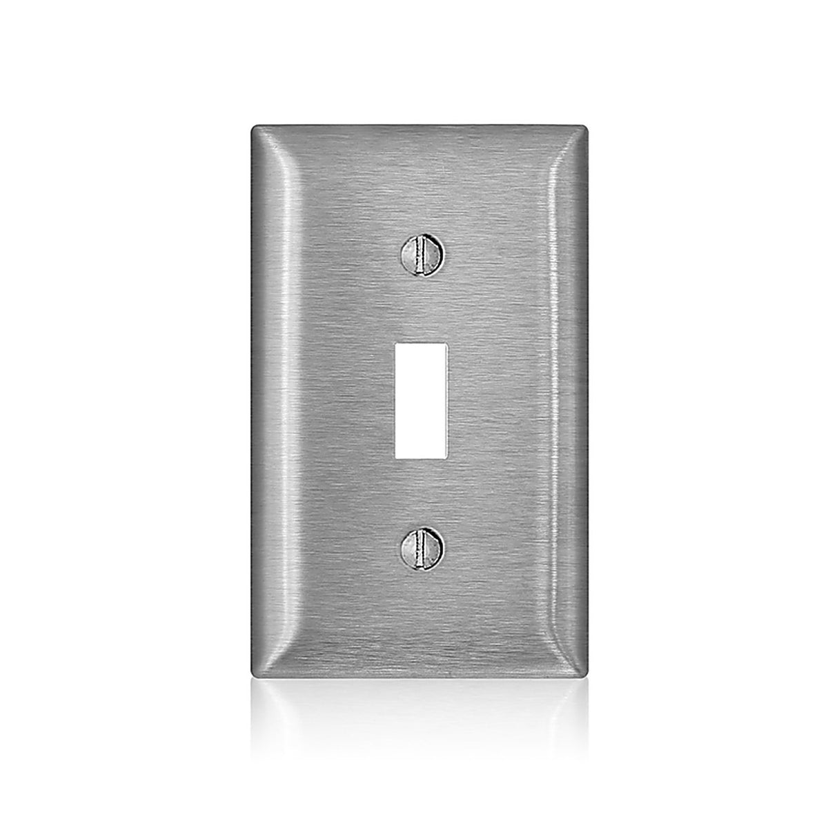 Leviton 00SL1-000 C-Series Satin Silver 1 gang Stainless Steel Toggle Wall Plate 1/Pack