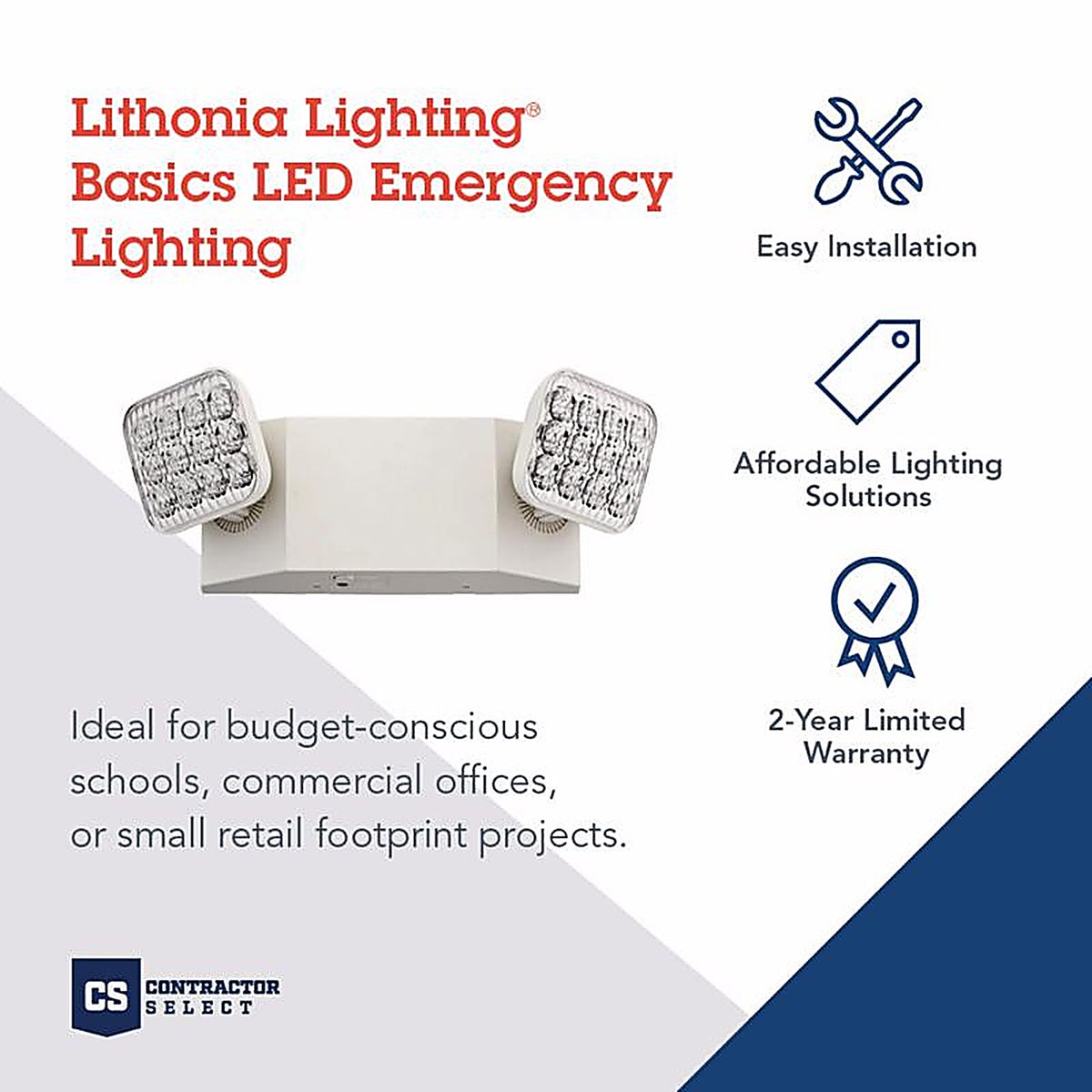 Lithonia Lighting - 263X65 - Switch Hardwired LED Off White Emergency Light