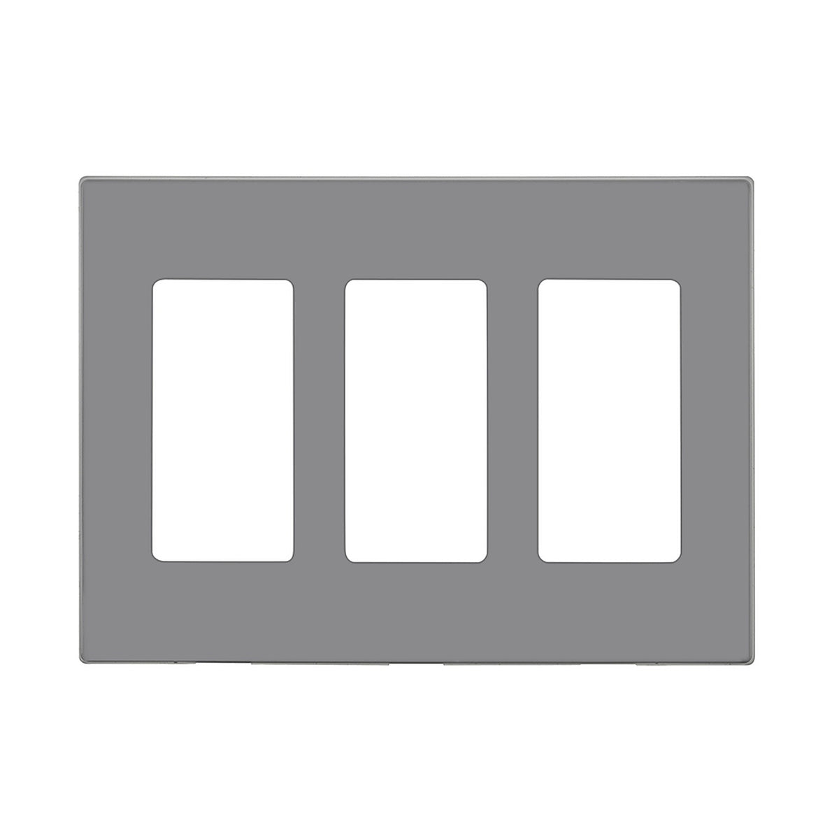 Leviton R09-80311-0LG Decora Light Gray 3 gang Polycarbonate Screwless Wall Plate 1/Pack