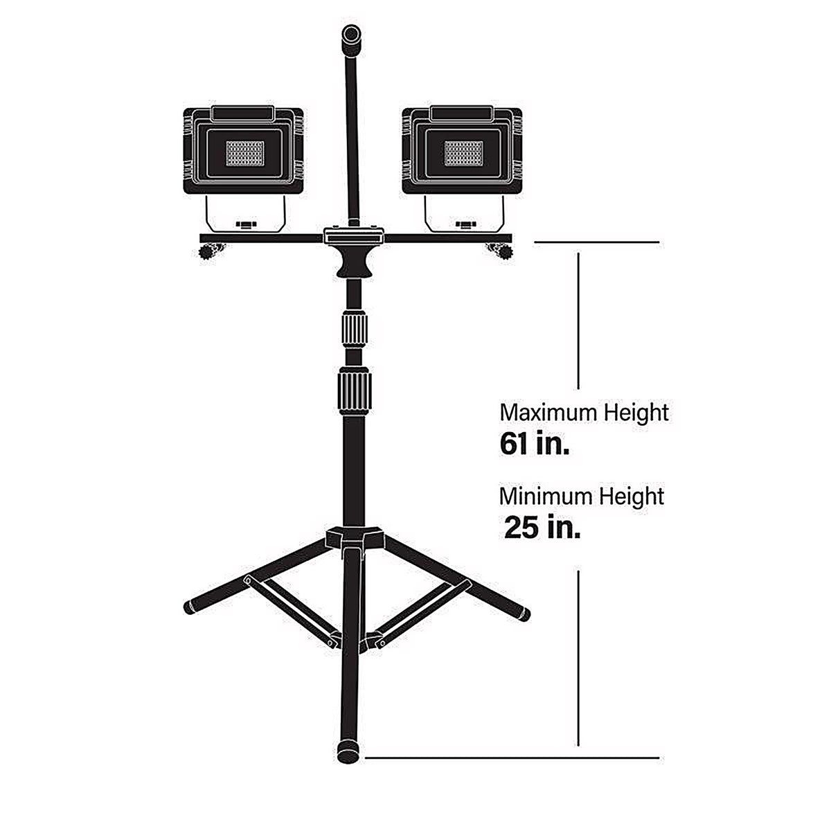Feit Electric WORK12000XLTPPL Pro Series 12000 lm LED Corded Tripod Work Light