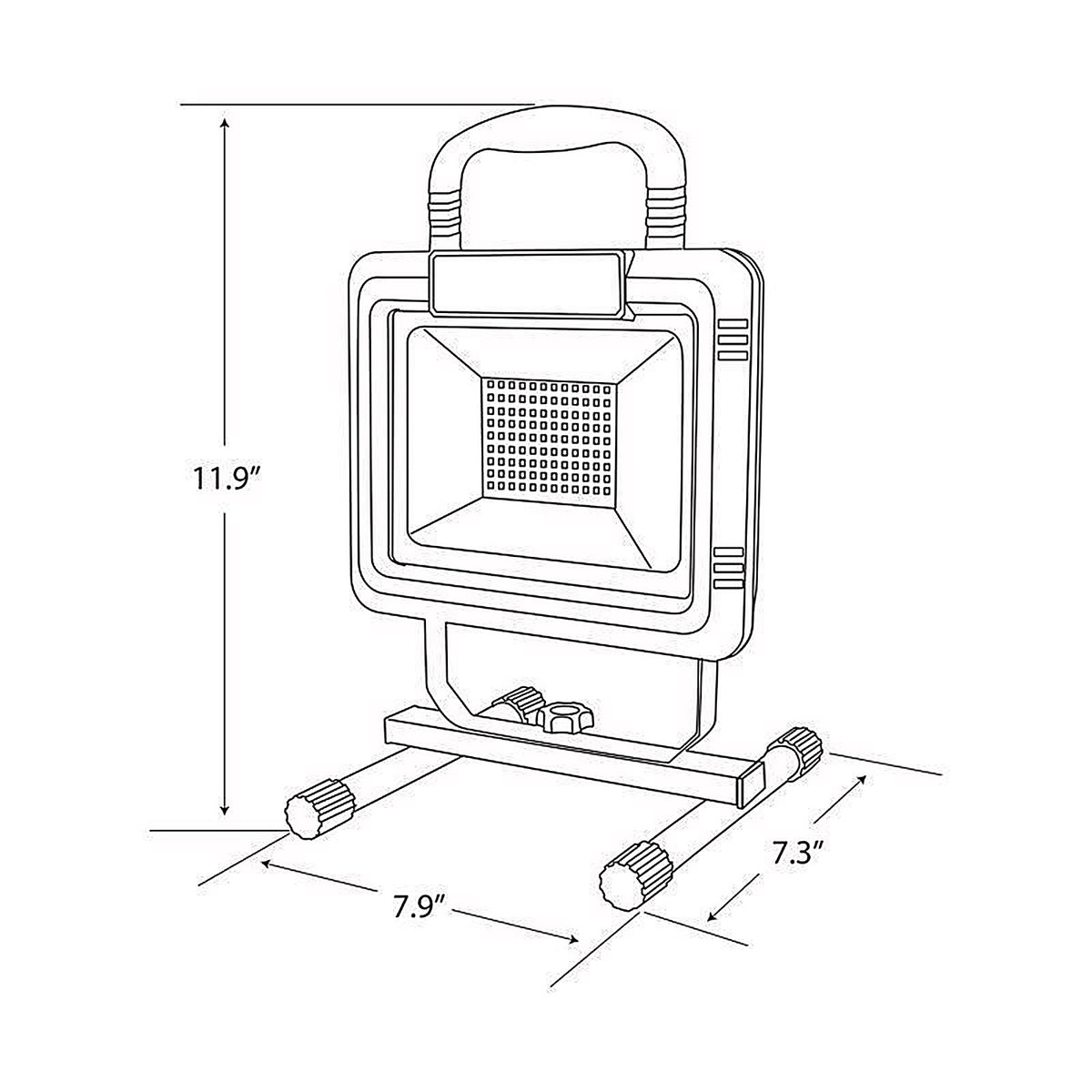 Feit Electric WORK2000XLPLUGF Pro Series 2000 lm LED Corded Stand (H or Scissor) Work Light