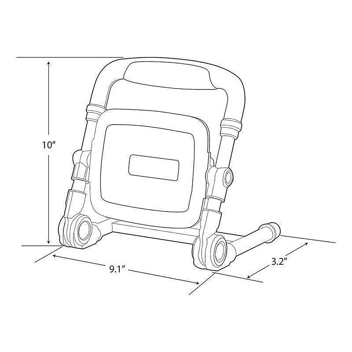 Feit Electric WORK3000XLPLUGF Pro Series 3000 lm LED Corded Stand (H or Scissor) Work Light