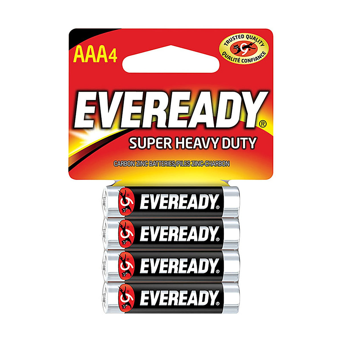 Eveready 1212SW-4 Super Heavy Duty AAA Zinc Carbon Batteries 4 pk Carded