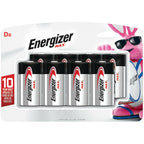 Energizer E95BP-8H Max D Alkaline Batteries 8 pk Carded