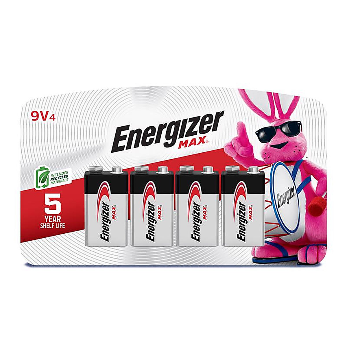 Energizer 522BP-4H Max 9-Volt Alkaline Batteries 4 pk Carded
