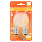 Sylvania 40756 Natural B10 E26 (Medium) LED Bulb Soft White 40 W 2 pk