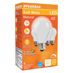 Sylvania 40668 Natural A19 E26 (Medium) LED Bulb Soft White 40 W 4 pk