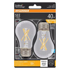 Sylvania 40761 Natural A15 E26 (Medium) LED Bulb Soft White 40 W 2 pk