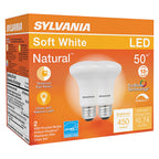 Sylvania 40788 Natural R20 E26 (Medium) LED Floodlight Bulb Soft White 50 W 2 pk