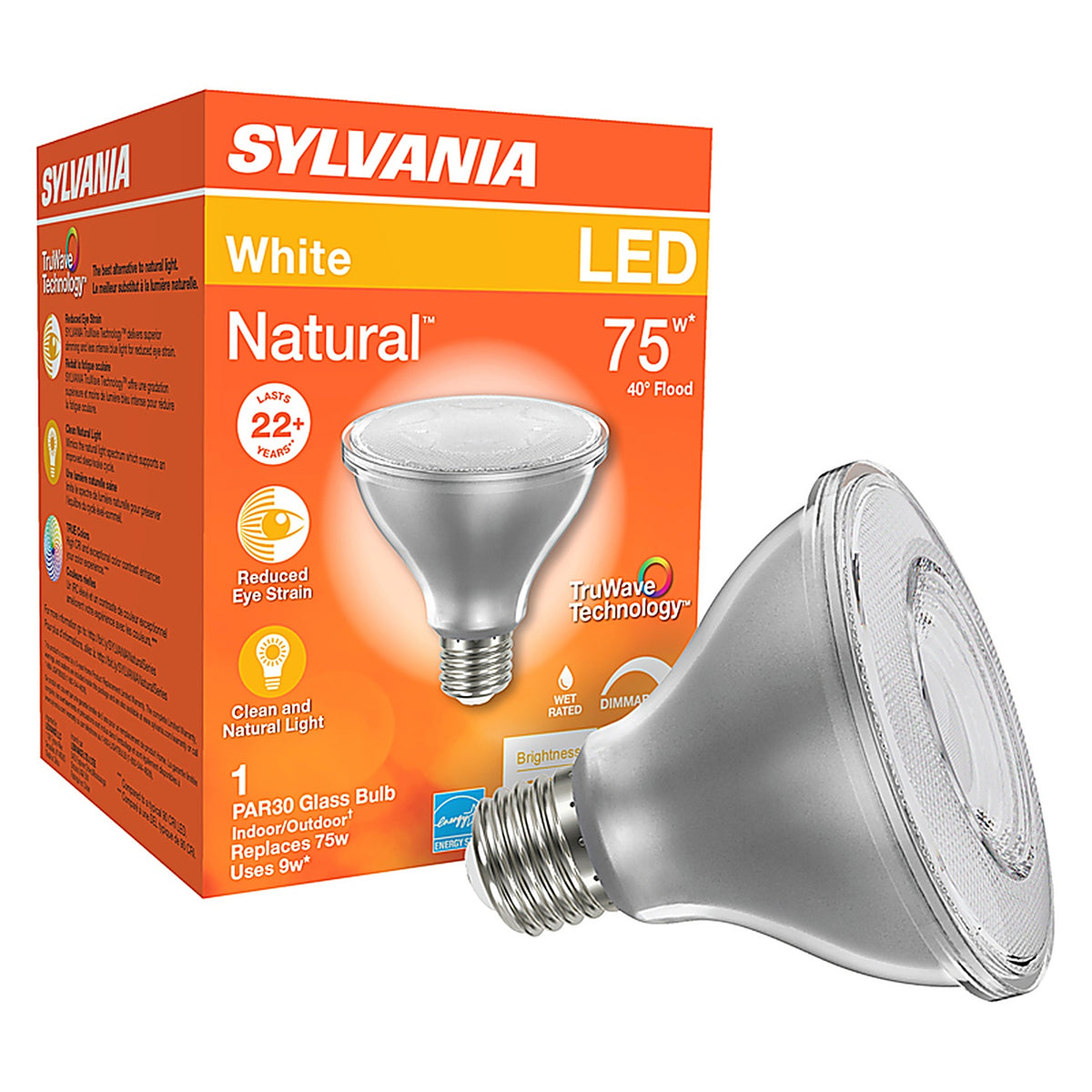 Sylvania 40916 Natural PAR30 E26 (Medium) LED Bulb White 75 W 1 pk