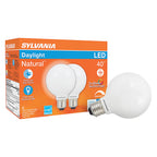 Sylvania 40766 Natural G25 E26 (Medium) LED Bulb Daylight 40 W 2 pk