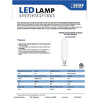 Feit Electric BP75MC/850/LED Tube E11 LED Bulb Daylight 75 W 1 pk