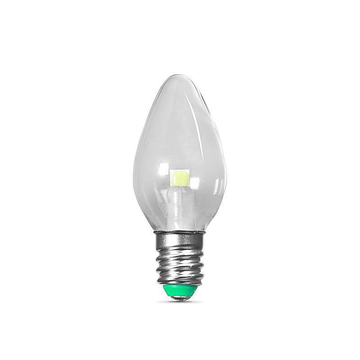 Feit Electric BPC7/G/LEDG2/2 C7 E12 (Candelabra) LED Bulb Green 0.1 W 2 pk