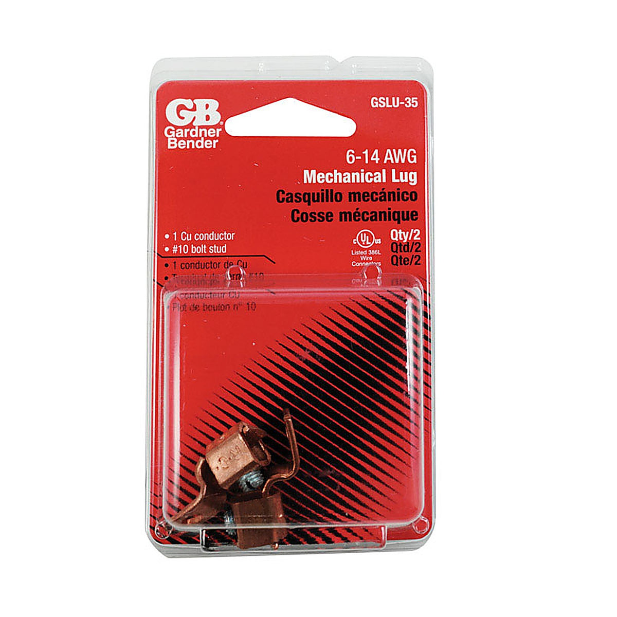 Gardner Bender - GSLU-35N - 14-6 Ga. Copper Wire Aluminum to Copper Lug 2 Pack