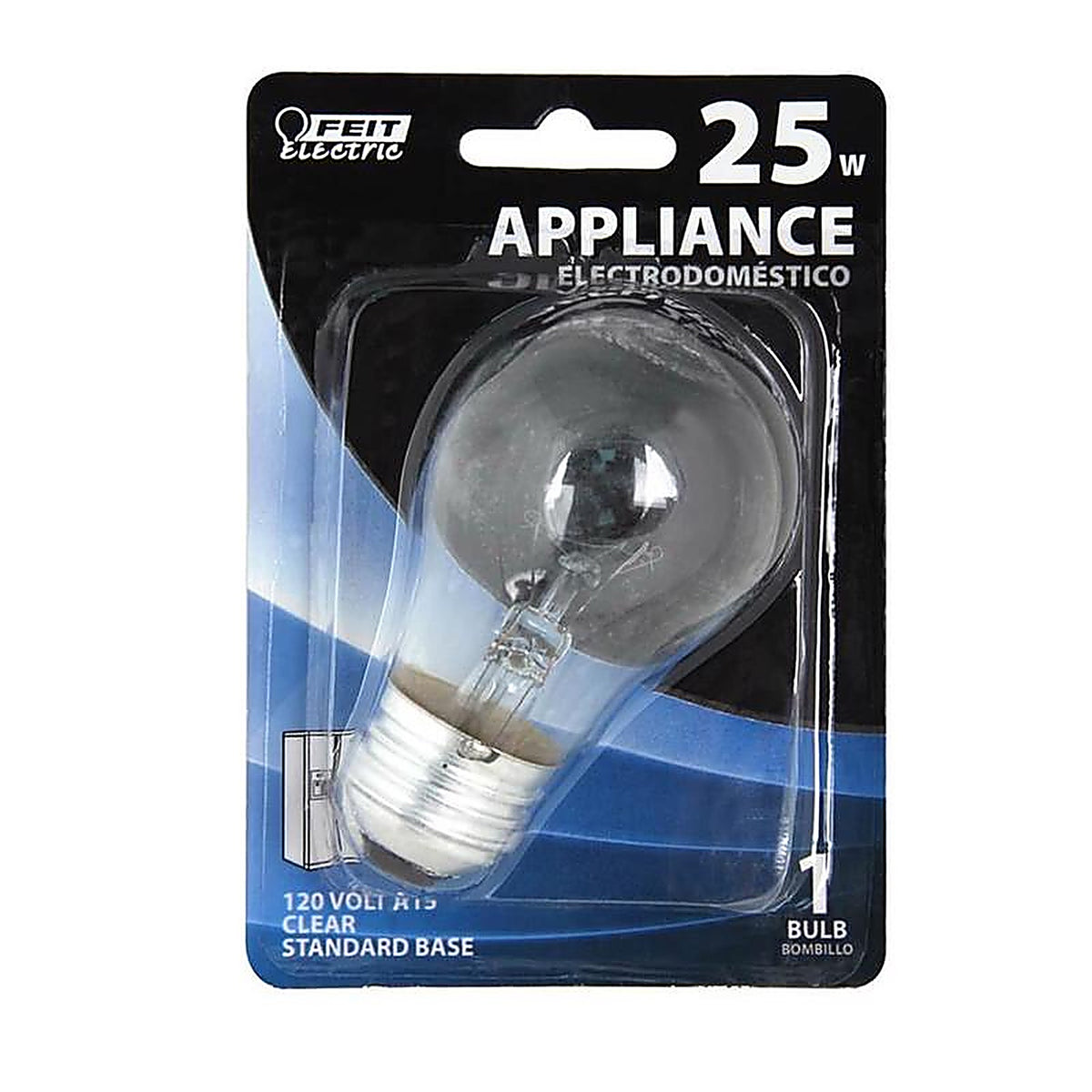 Feit - BP25A15/CL - 25 W A15 Appliance Incandescent Bulb E26 (Medium) Clear 1 Pack