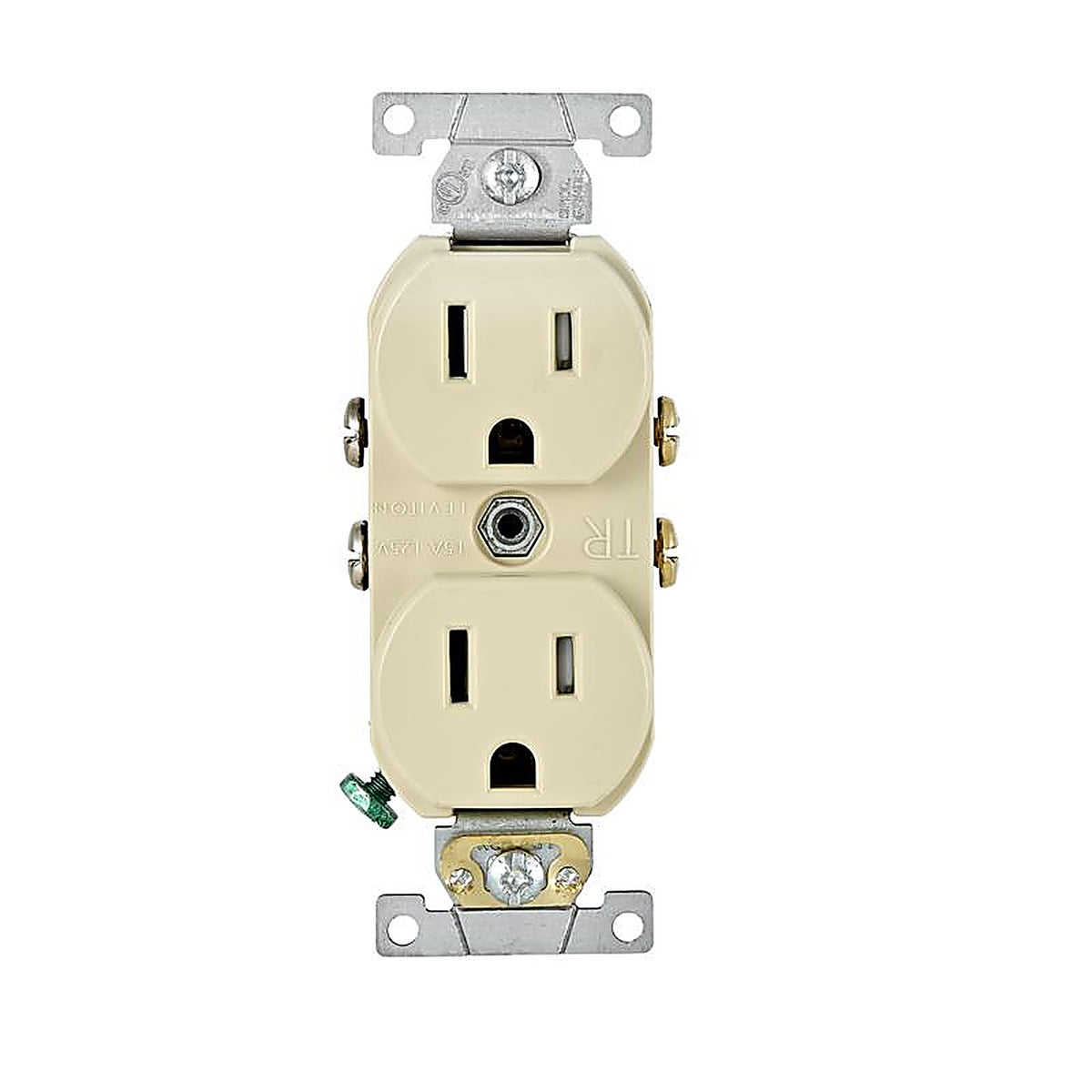 Leviton - TBR15-00I - 15 Amps 125 V Duplex Ivory Outlet 5-15R 1 Pack