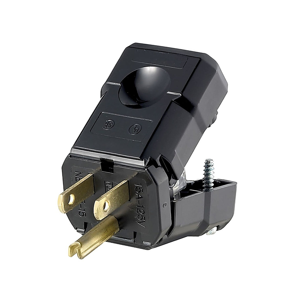Leviton - 05256-0VB - Python Industrial Thermoplastic Straight Blade Plug 5-15P 18-10 AWG 2 Pole 3 Wire
