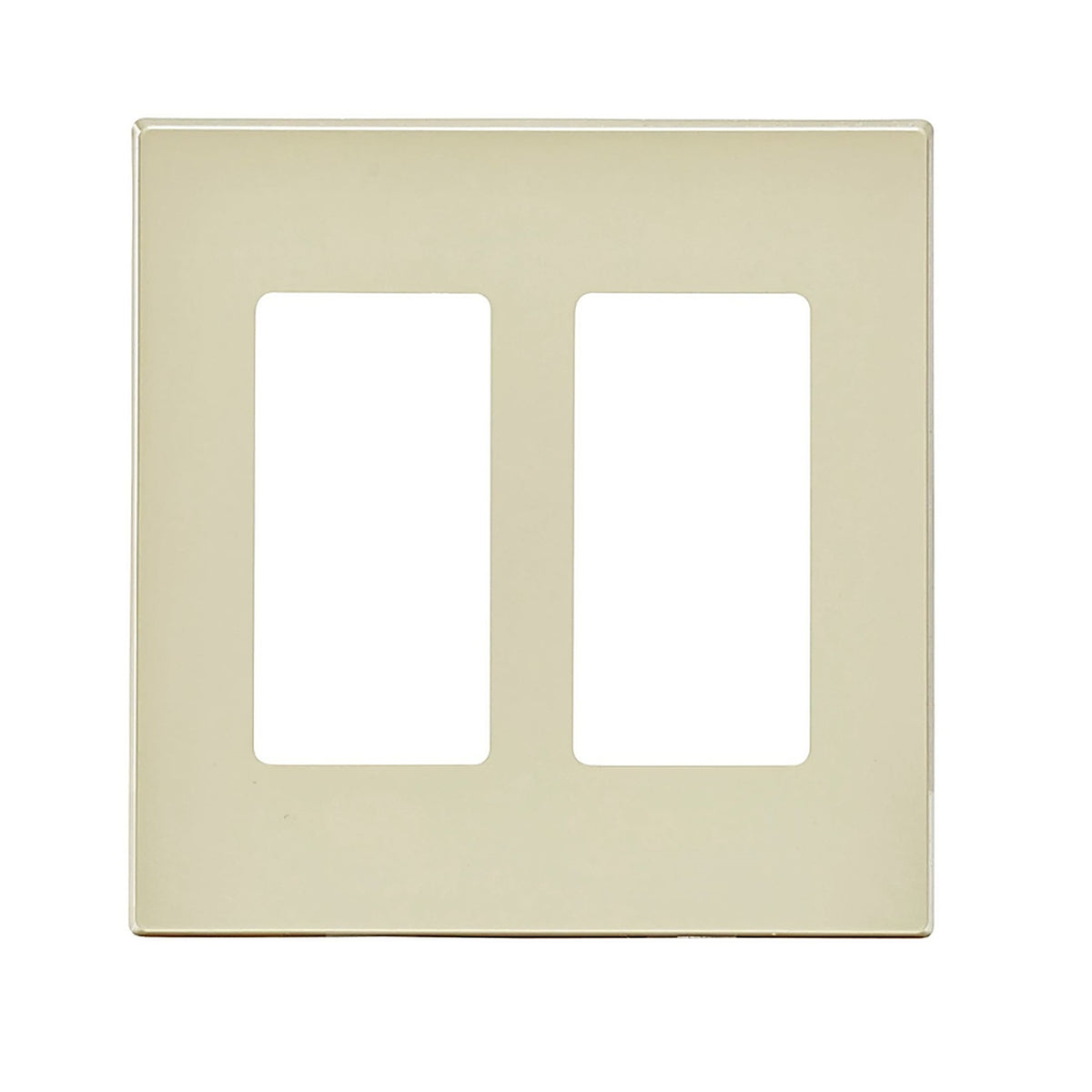 Leviton - 80309-0ST - Decora Plus Light Almond 2 Gang Polycarbonate Decorator Screwless Wall Plate 1 Pack