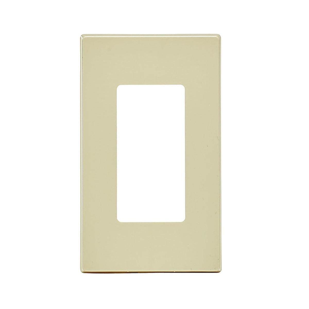 Leviton - 80301-0SI - Decora Plus Ivory 1 Gang Polycarbonate Decorator Screwless Wall Plate 1 Pack