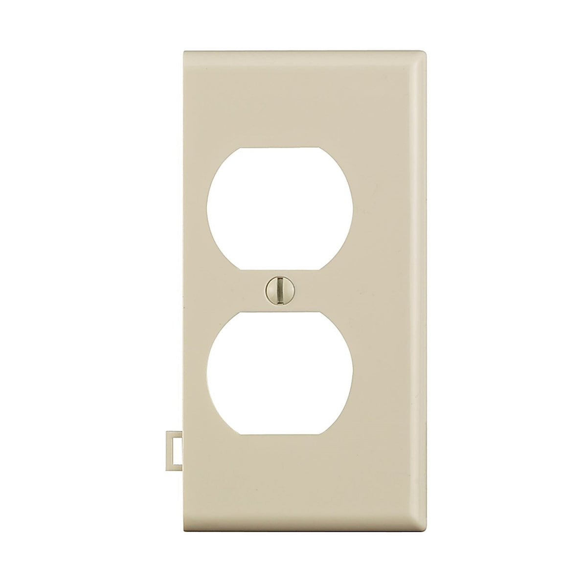 Leviton - 0PSE8-00T - Light Almond 1 Gang Thermoplastic Nylon Duplex Sectional End Wall Plate 1 Pack