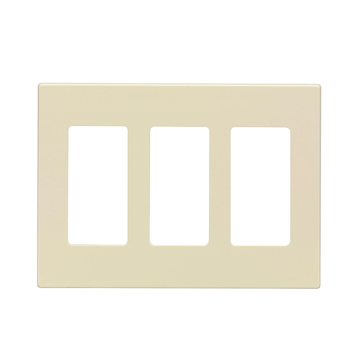 Leviton - 80311-0ST - Decora Plus Light Almond 3 Gang Polycarbonate Decorator Screwless Wall Plate 1 Pack