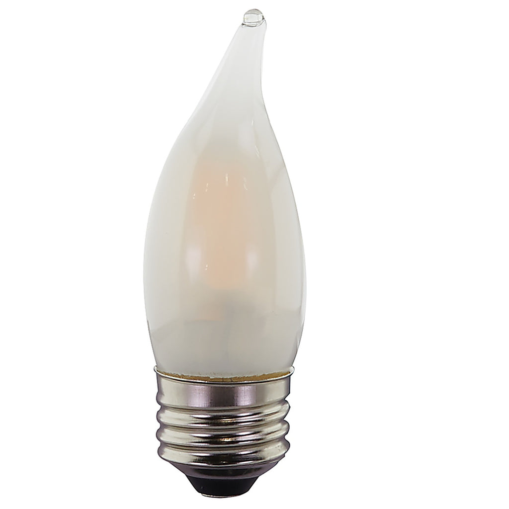 Satco - S21731 - Ca10 (Flame Tip) E26 (Medium) LED Bulb Warm White 40 Watt Equivalence 2 Pack