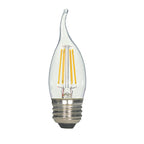Satco - S21848 - Ca10 (Flame Tip) E26 (Medium) LED Bulb Warm White 25 Watt Equivalence 2 Pack