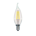 Satco - S21842 - Ca10 (Flame Tip) E12 (Candelabra) LED Bulb Natural Light 40 Watt Equivalence 2 Pack