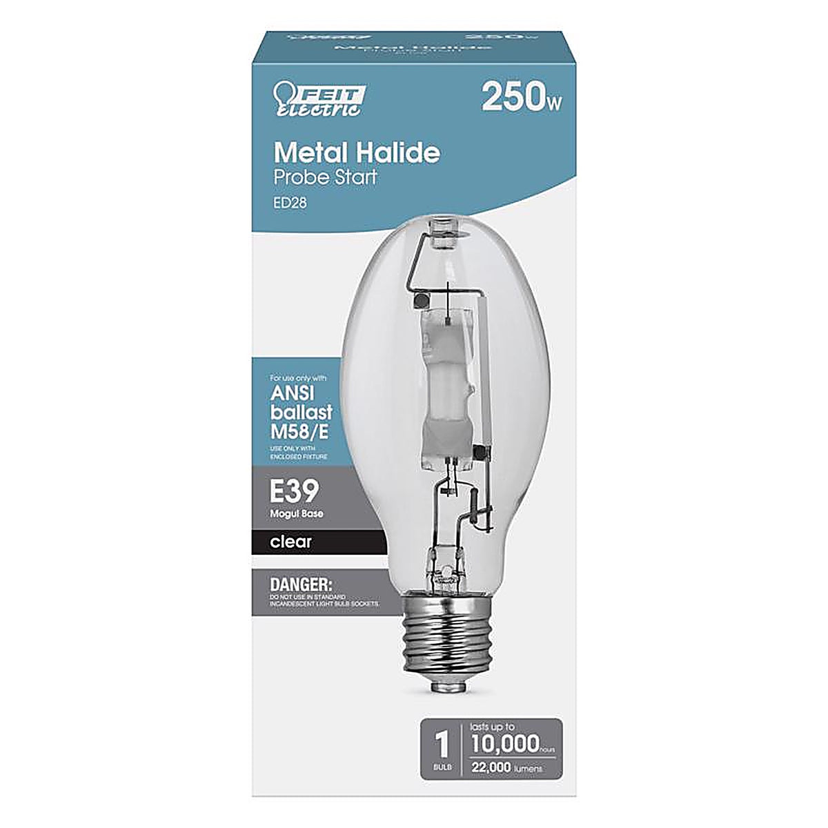 Feit Electric MH250/U/HDRP 250 W ED28 HID Bulb 22000 lm White Metal Halide 1 pk