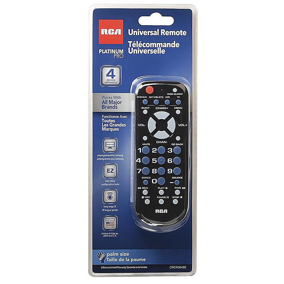 RCA RCR504BE Programmable Universal Remote Control