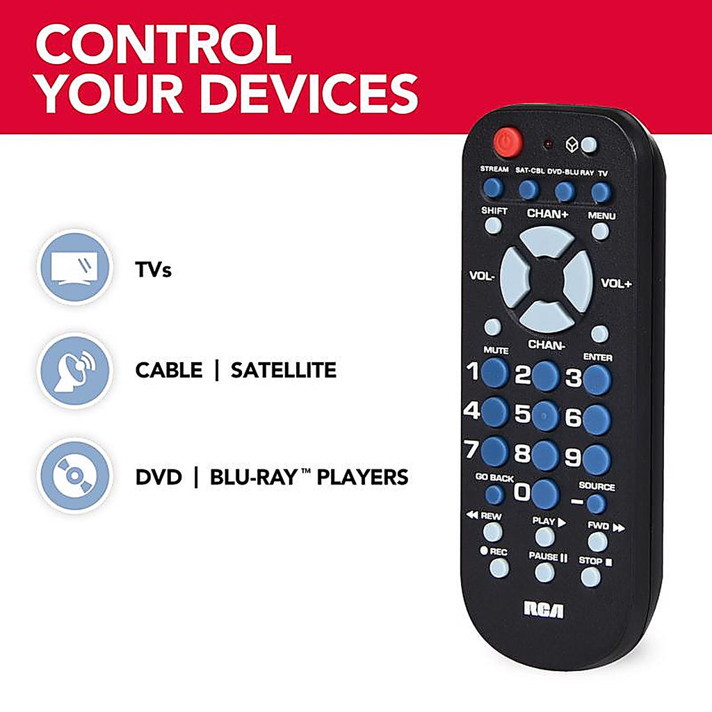 RCA RCR504BE Programmable Universal Remote Control
