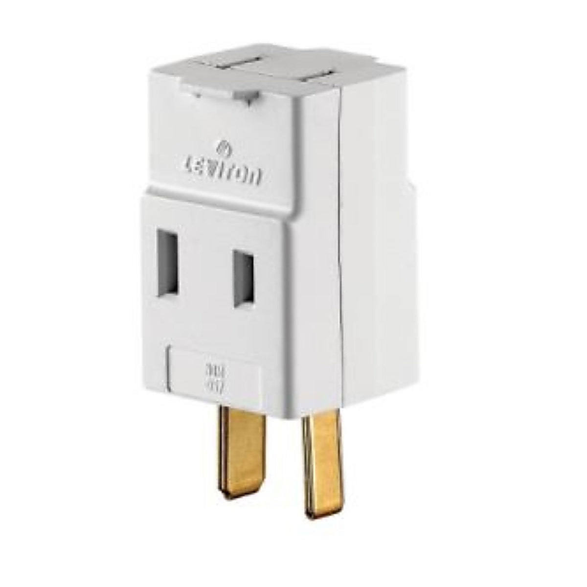 Leviton - C26-00531-0WH - Non-Grounded 3 Outlets Outlet Adapter 1 Pack